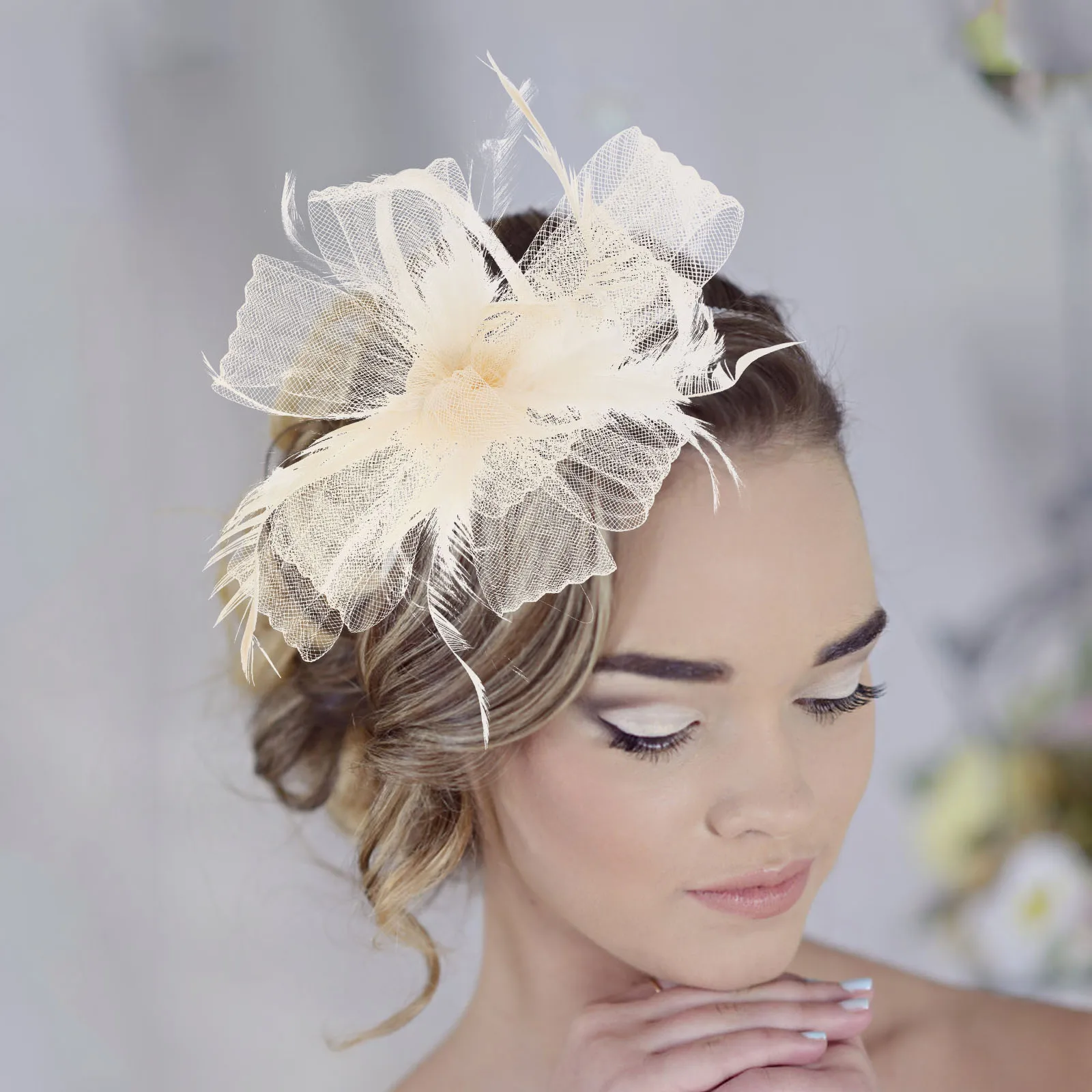 

Retro Small Hat British Wedding Bride Fascinator Headb Women Headdress Tea Party Hat Hair Accessories For Bride Light Weight