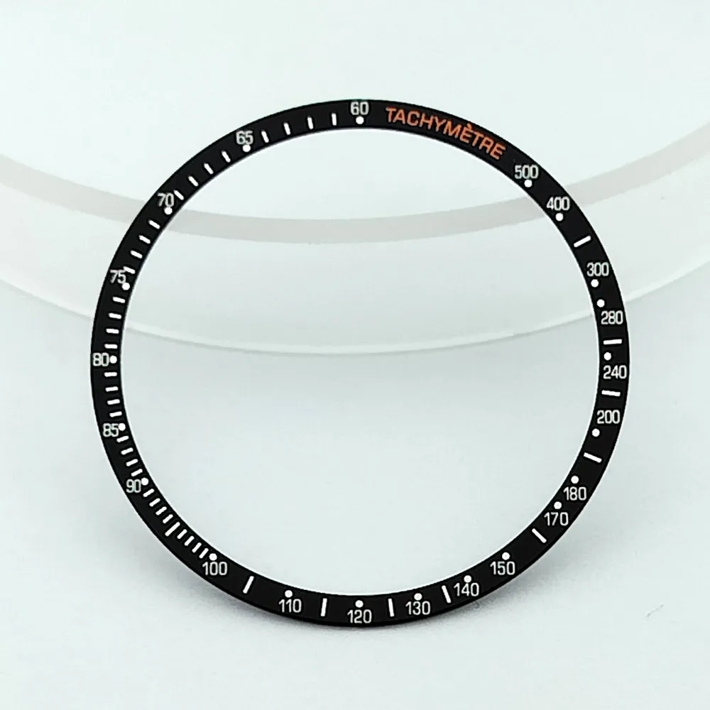 Flache Aluminium-Lünette, Außendurchmesser 34,2 mm, Innendurchmesser 38,5 mm, Uhrenlünette, Ersatzteile für Uhren – Detail 1