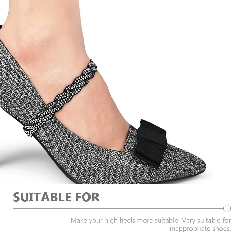 

4 пары женских туфель на каблуке с регулируемым ремешком для повседневного использования, фиксирующие ремни, туфли на высоком каблуке с ремешком для обуви на каблуке для женщин