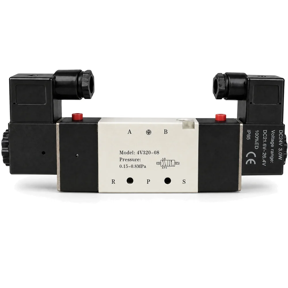 4V320-08A 4V230E-06B 4V210-08E 4V410-15APneumatic Solenoid Valve 4V series double coil air solenoid valve for Gas