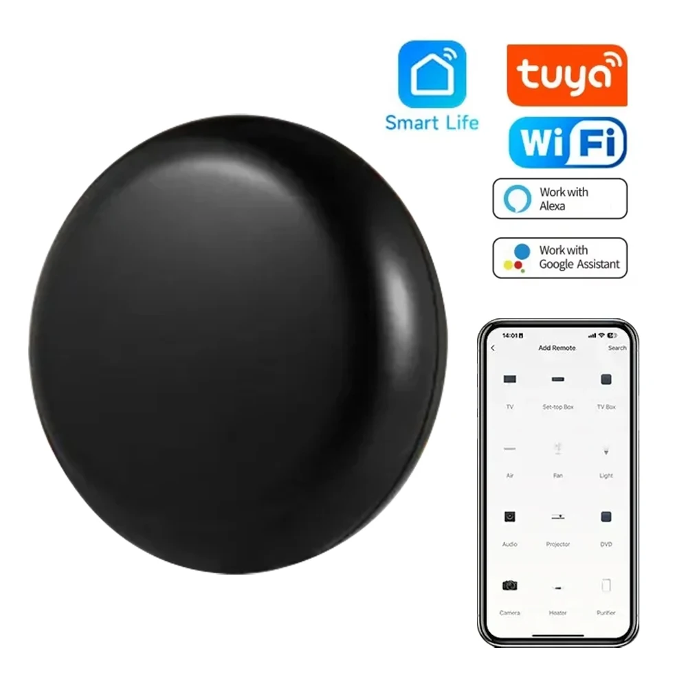 Tuya WiFi IR Remote Control Smart Home Remote Universal Infrared Controller For Air Conditioner TV Works with Alexa Google Home