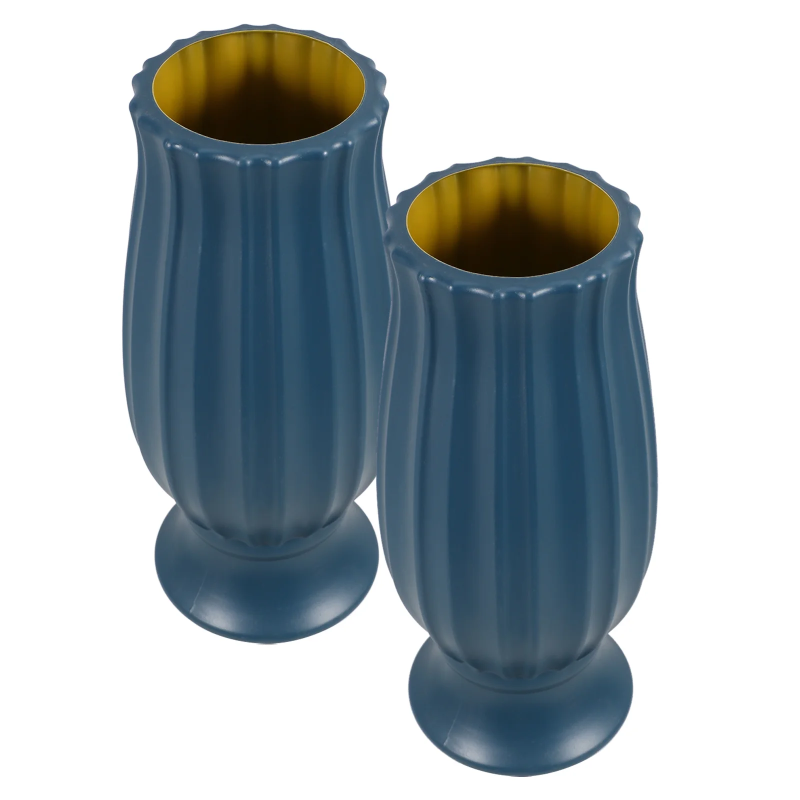 

2 Pcs Cemetery Flowers for Grave Long Plastic Vase Headstone Decoration Vases PE Memorial