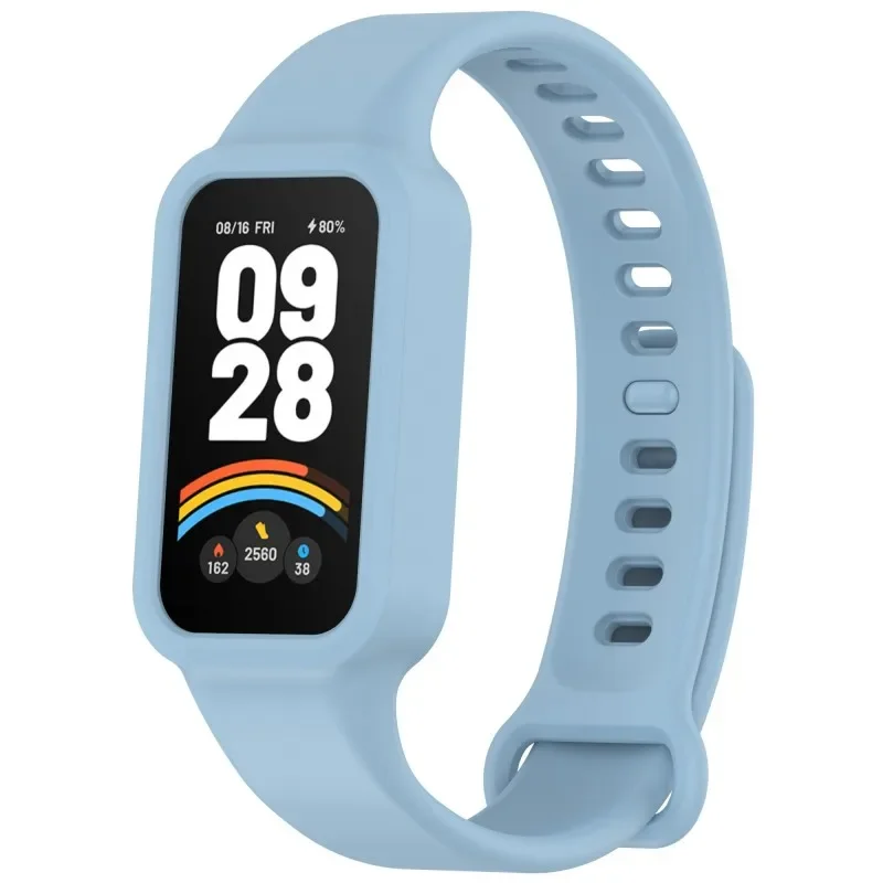 Silikonarmband+Hülle für Xiaomi Smart Band 9 Active Strap Smartwatch-Zubehör Armband für Redmi Band 3 Armband Uhrenhülle – Detail 26
