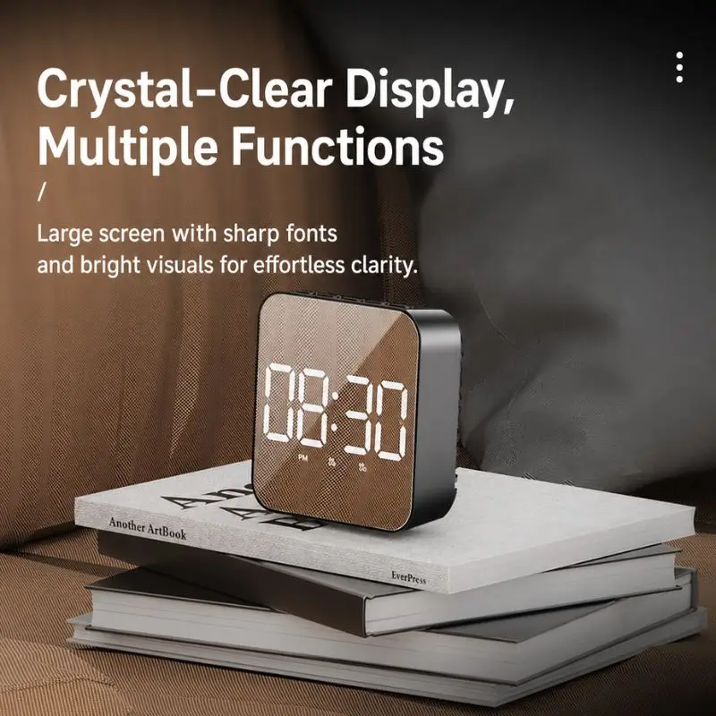 Large Screen Led Digital Clock Dual Power Supply Sound Control Temperature Display Alarm Wake Up Timer For Student Bedroom