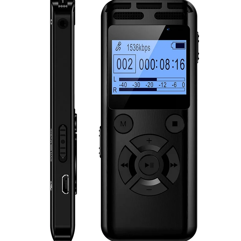 Vandlion V52 Voice Activated Recorder USB MP3 Music Player Dictaphone 560mAH Noise Reduction HiFi Recording Device