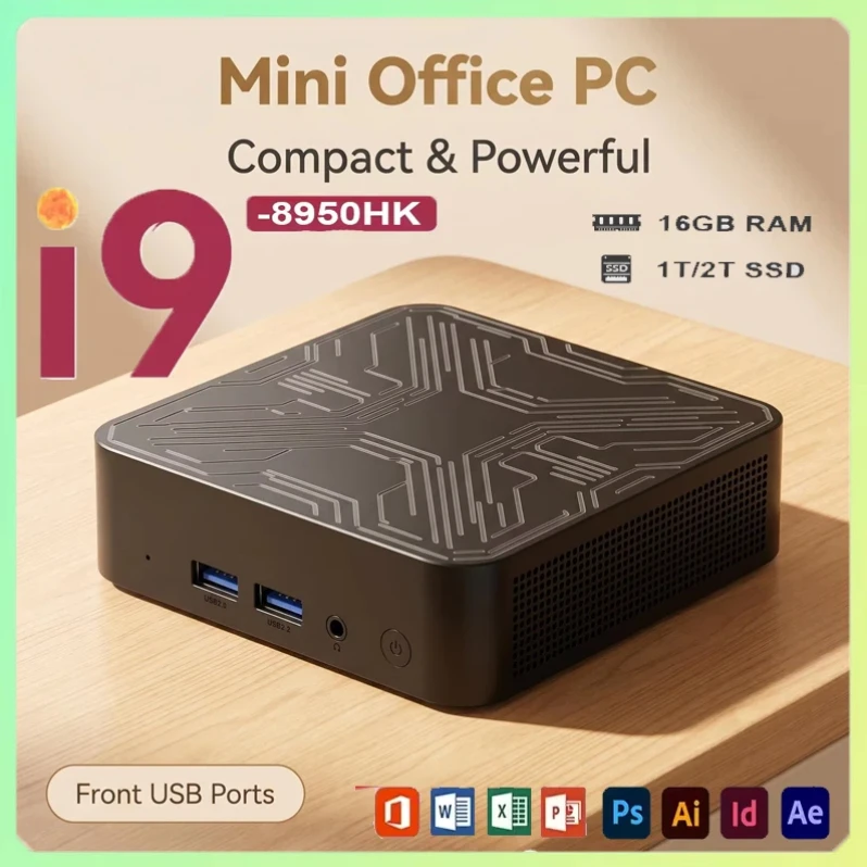 

2026 Windows Mini Gaming PC Intel I9 8950HK I3 6100U Portable Desktop 16GB 32GB RAM 1TB SSD WiFi6