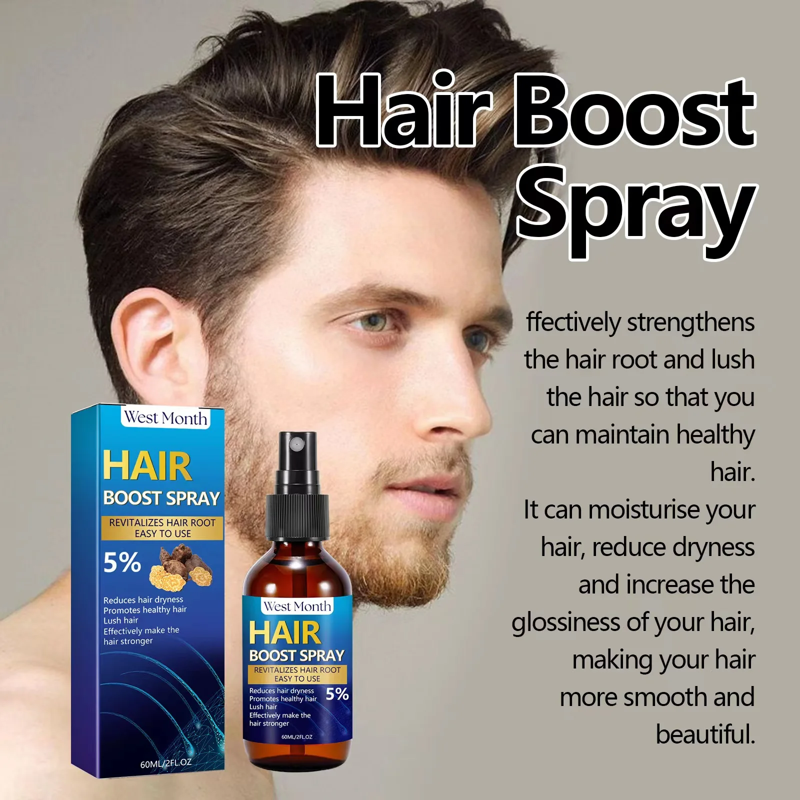 Tough Hair Firm Hair Moisturizing Scalp Root Beard Conditioner sprayHair Dense spray