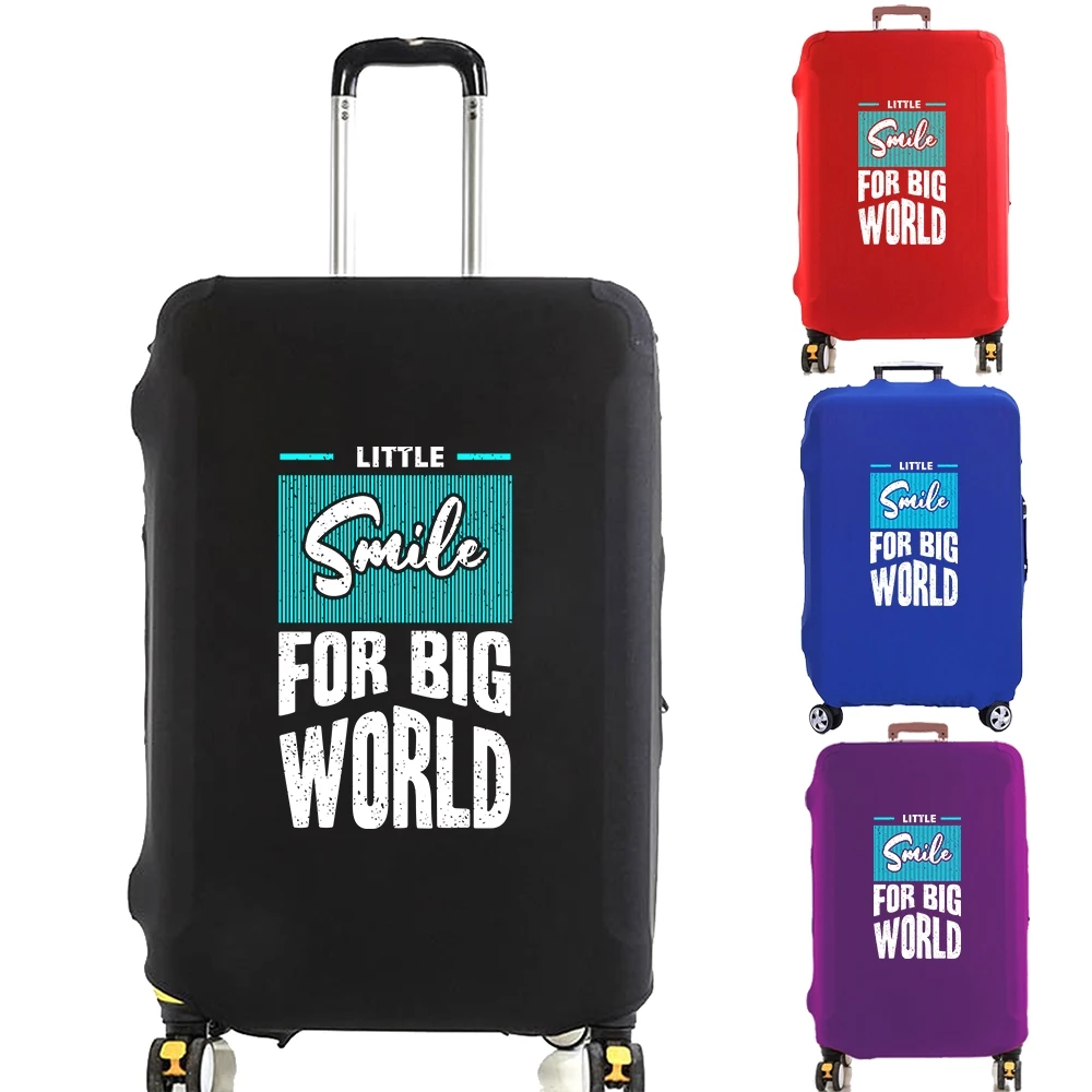

Luggage Cover Suitcase Protector for Big World Letter Thicker Elastic Dust Cover for 18-32 Inch Trolley Case Travel Accessories