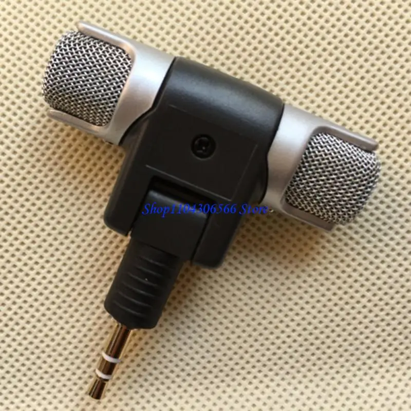 02DD 3.5mm Condenser Microphone for PC Laptop Notebook for Recorder Recording