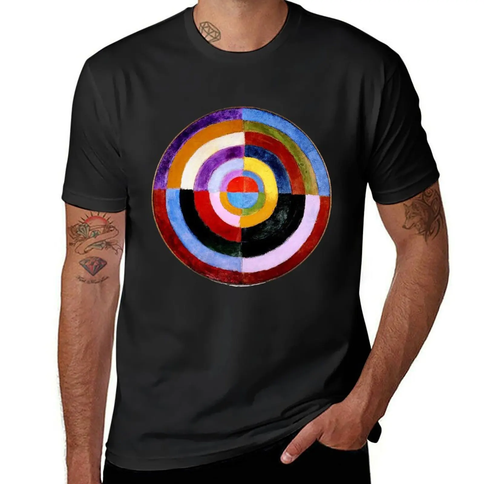 HD Le Premier Disque, by Robert Delaunay 1913 HIGH DEFINITION T-Shirt Short sleeve tee plain fitted t shirts for men