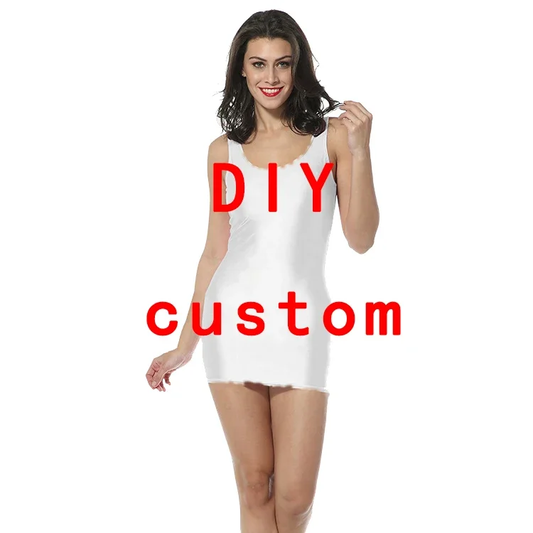 

MCDV-Design Anime/Photo/Singer DIY summer women's clothing tank top dress 3d Printed Sublimation Pack hip dress