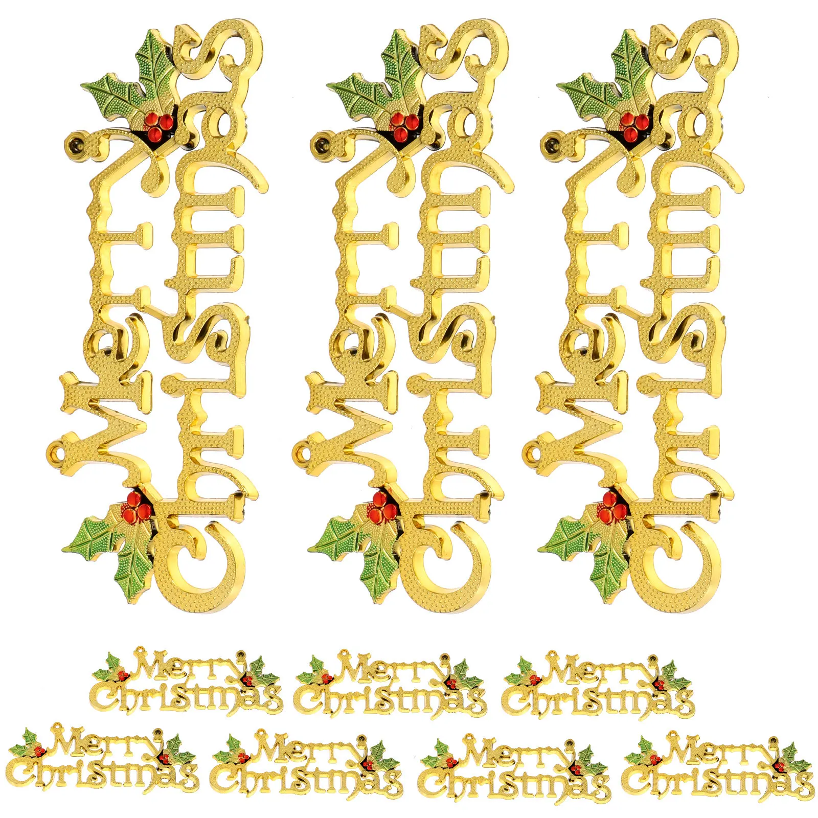 12Pcs Christmas Hanging Tag Plastic Merry Christmas Sign Door Decor Xmas Pendant Festive Decoration Bedroom Living Room Mall