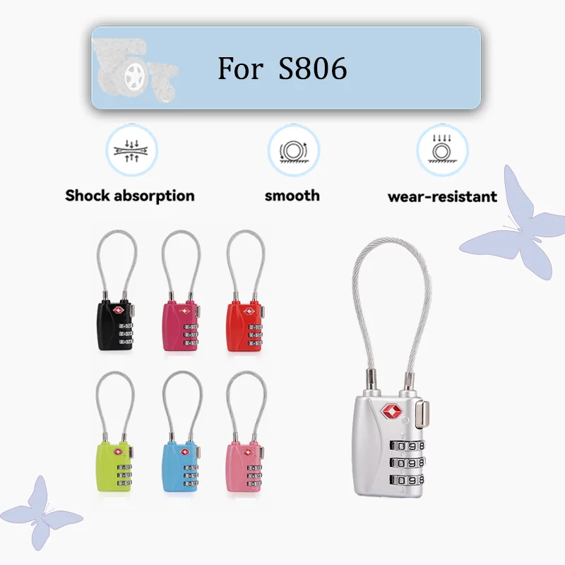 

For S806 Mini Luggage Combination Lock Customs-Approved Travel Padlock Compact and Portable Backpack and Notebook Lock