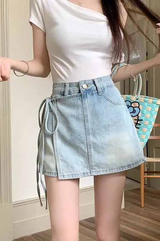 

Skirts Womens Poplin Colorblock Swing Skirt Outdoor Picnic College Leisure Sweet Student Easy Spring Pastel Fresh Outing Wear
