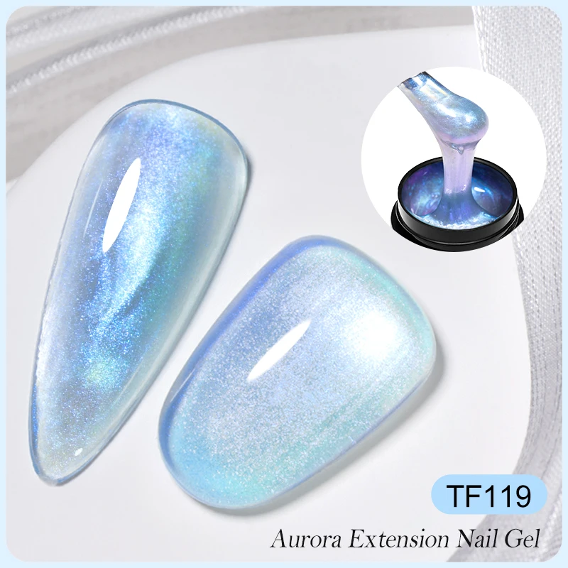 6 Pz/set Aurora Estensione Unghie Gel Smalto Blu Rosa UV Builder Ombre Unghie Camouflage Estensione Rapida Gel Esteso Unghie Kit di Arte