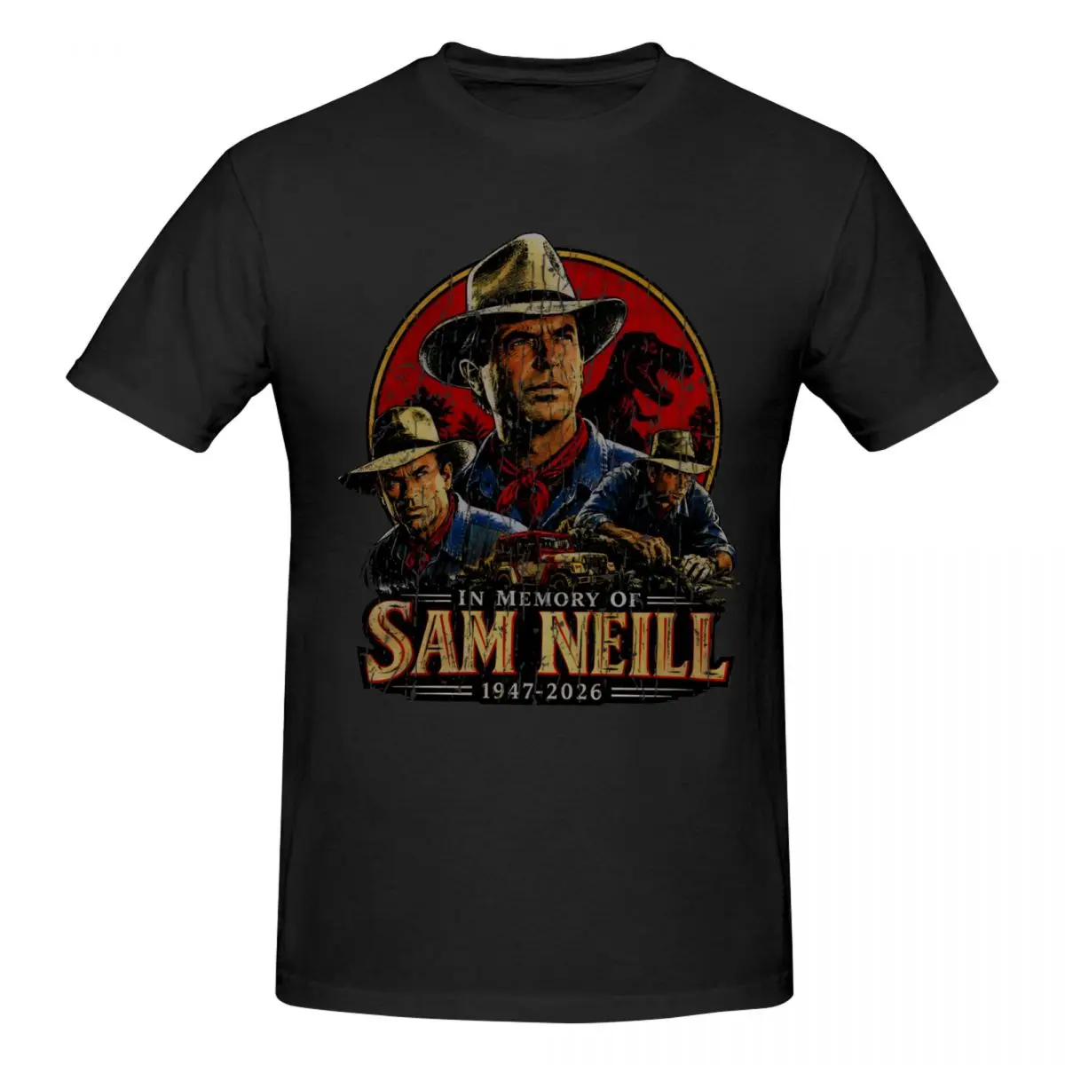 Sam Neill RIP Fans Gifts T Shirts Graphic Y2K Unique Cotton Mens Women T-Shirt Clothing
