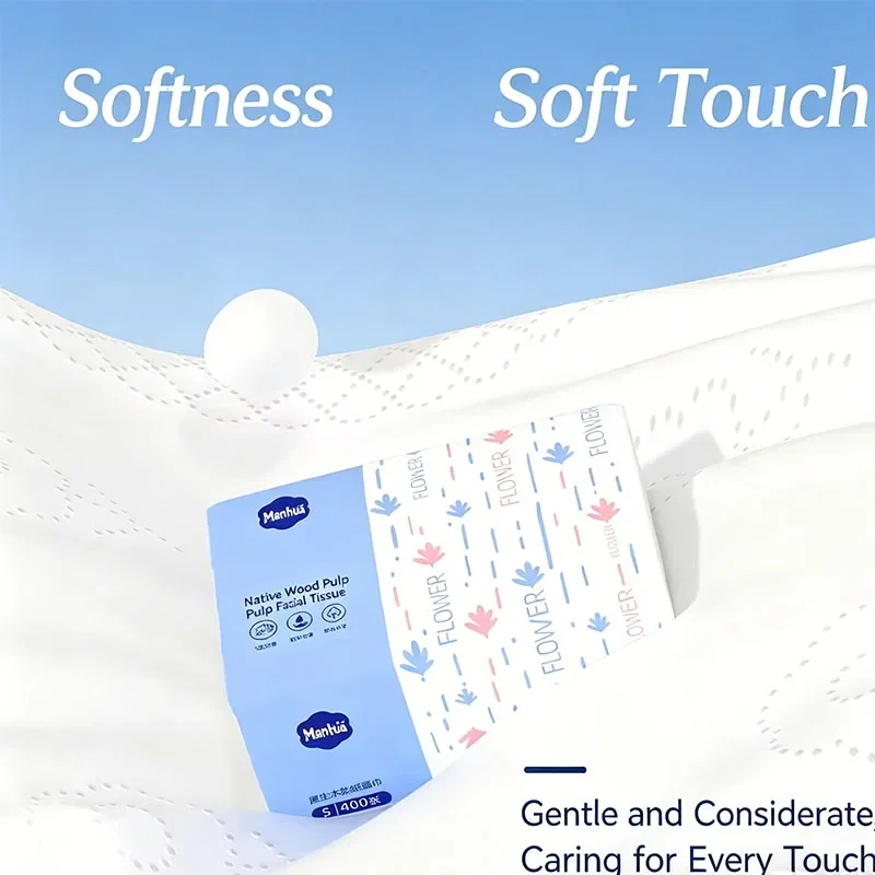 400pcs-manhua-soft-virgin-wood-pulp-facial-tissues-paper-tissues-soft-tissueshypoallergenic-toilet-paper-tissues