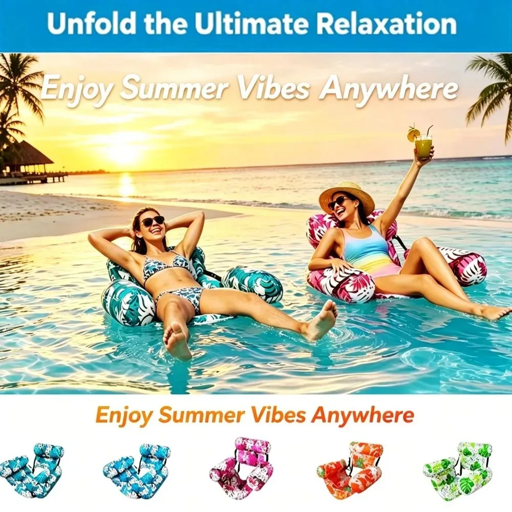 Heavy Duty Blow Up Pool Chair Inflatable Lounge Seat for Adults Lake Beach Backyard Party Outdoor Furniture Accessory Summer view 4