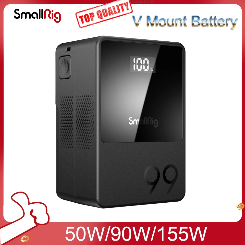 

Маленький V-образный аккумулятор SmallRig с OLED-экраном для камеры/видеокамеры/монитора/беспроводного видеопередатчика/светильник/телефона