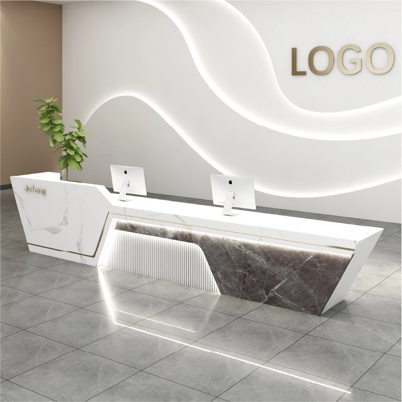 &oe  Minimalism reception desk baking paint burx de travail Computer desk reception counter recepcion mostrador furniture