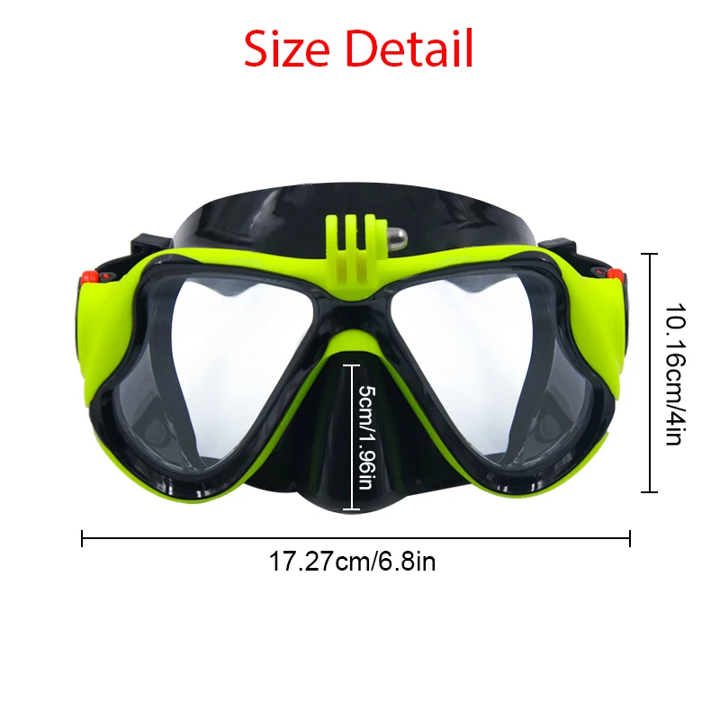 Masque de plongée en apnée professionnel, lunettes de natation sous-marine, compétitivité siciale, support de caméra pour GoPro