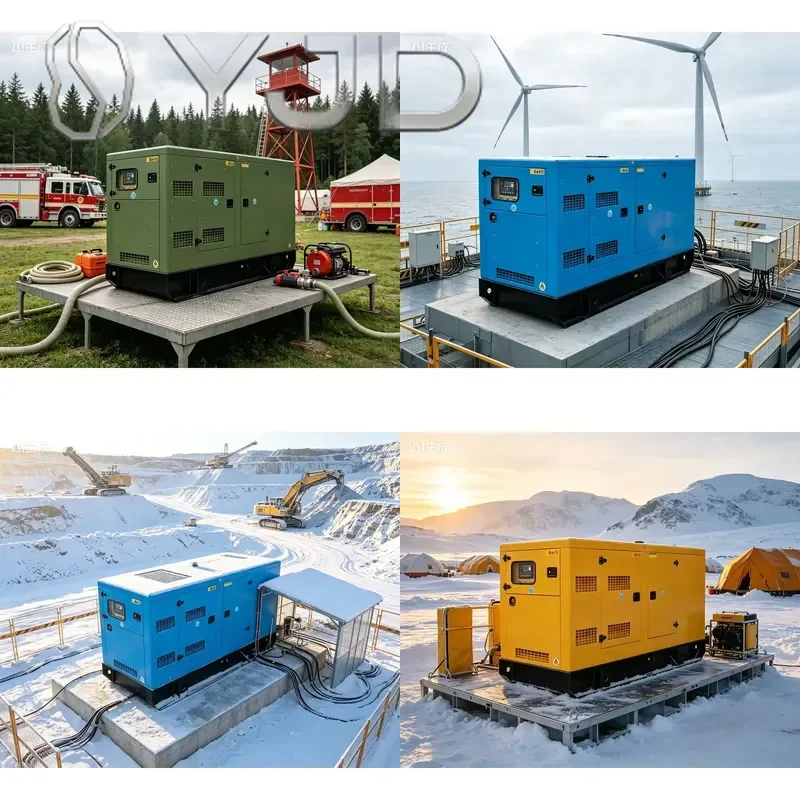 YJD Silent Diesel Generator 20kva 30kva 40kva 50kva 100kva 120kva 220v 50/60hz AC Single Phase Auto Start