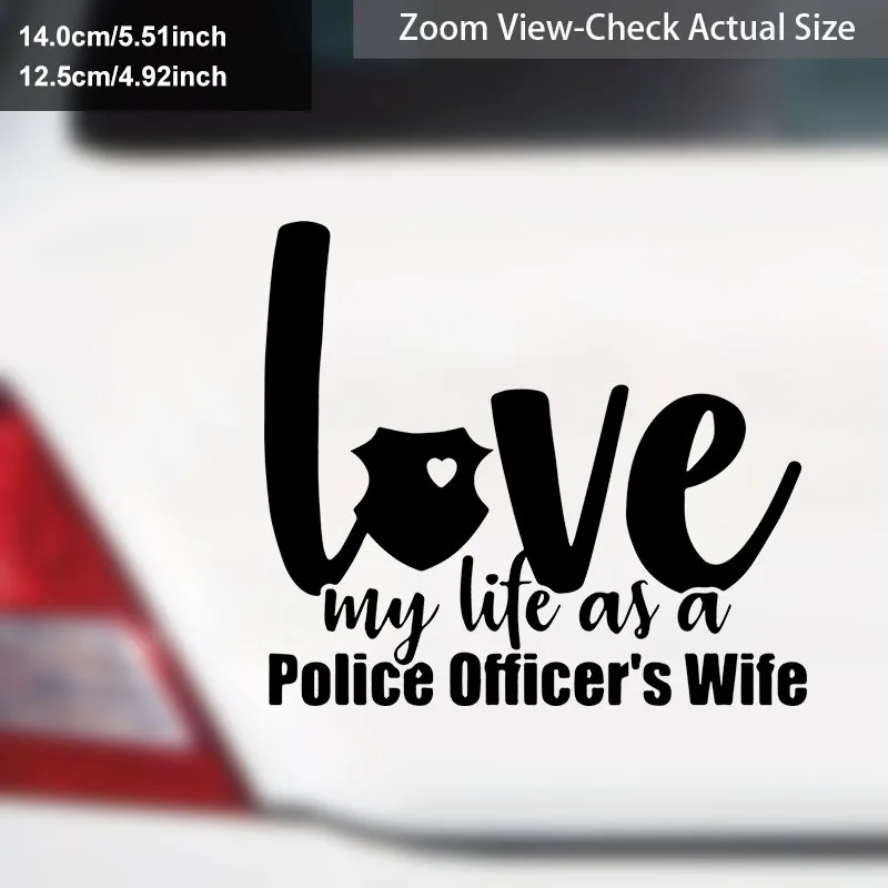 Humorous Police Car Sticker Design, Suitable for Spouses of Police Officers, Applicable for Cars, Laptops,Motorcycle Helmet