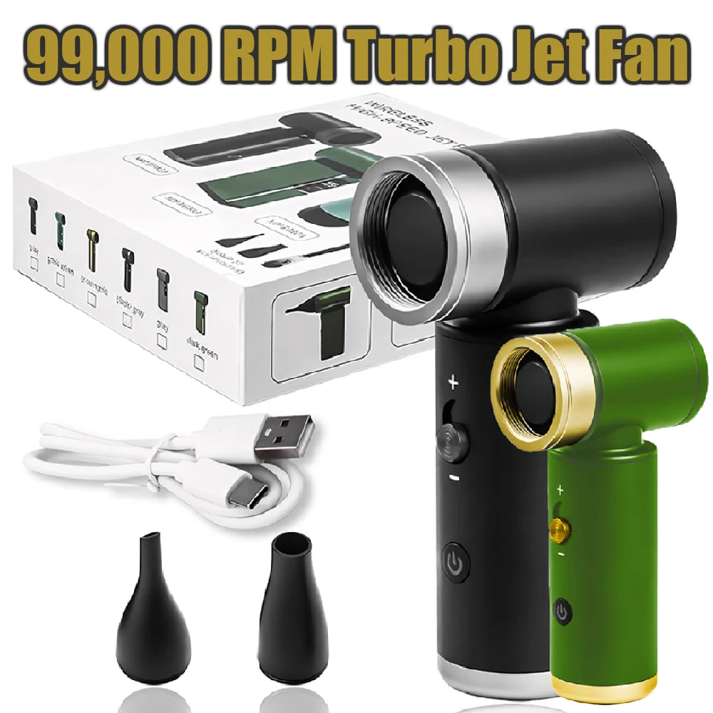 

Турбореактивный вентилятор 99,000 об/мин, электрическая воздушная тряпка с 2 насадками, мощный воздуходувка, бесщеточный струйный вентилятор, инструменты для чистки клавиатуры автомобиля