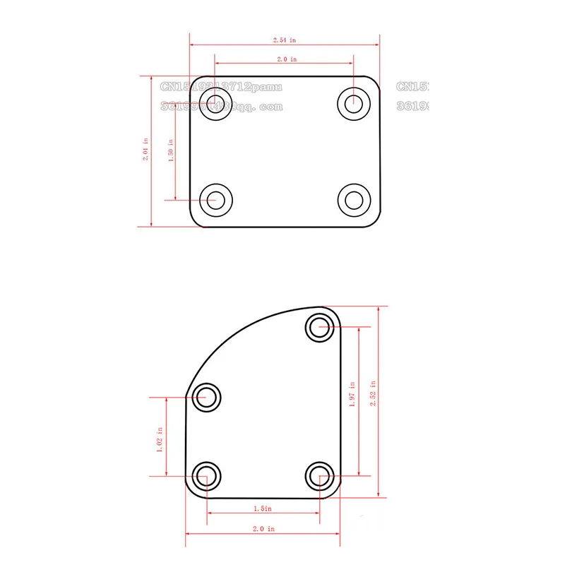 Electric Guitar Neck Plate Logo Custom Shop