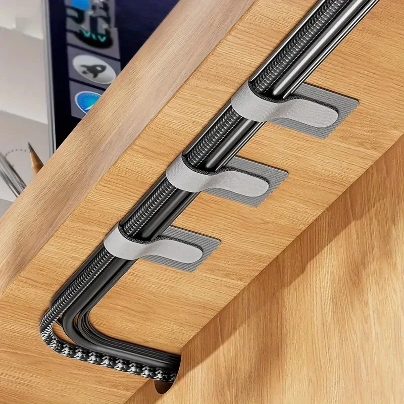 

Reusable Cable Ties Fastening Wire Organizer Cord Rope Holder Self Adhesive Adjustable Cord Organizer Straps Desk Management