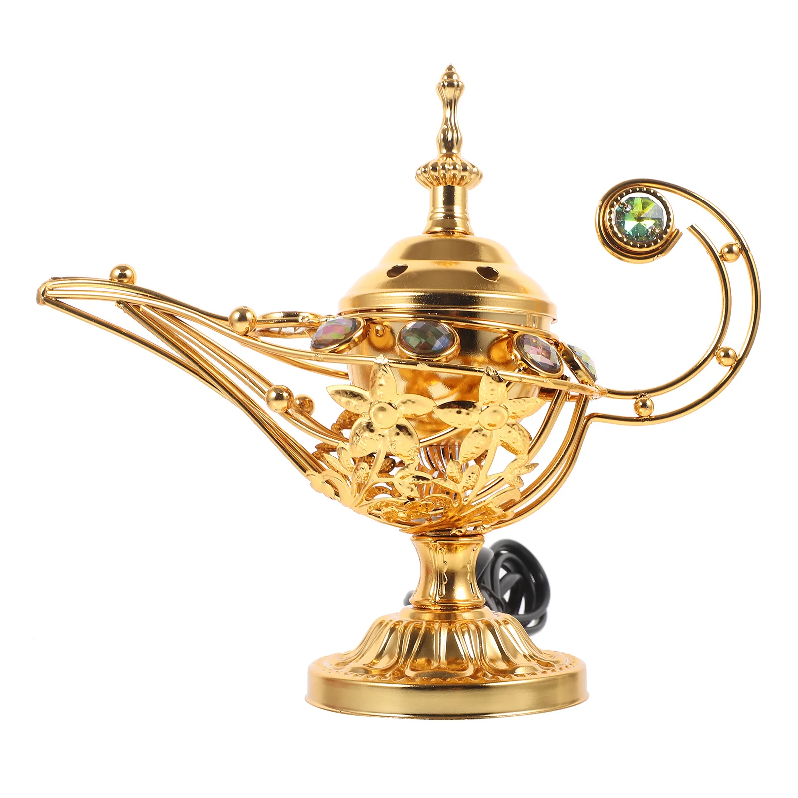 

Electric Incense Burner Middle Eastern Style Portable Desktop Censer Ornament for Home Decor Sauna Yoga Room Relaxation