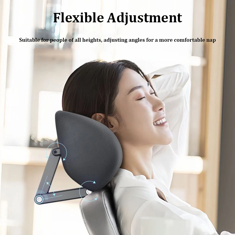 New Office Chair Adjustable Headrest Ergonomically Designed Retractable bracket Pillow Waist Protection Cushion Comfortable Rest