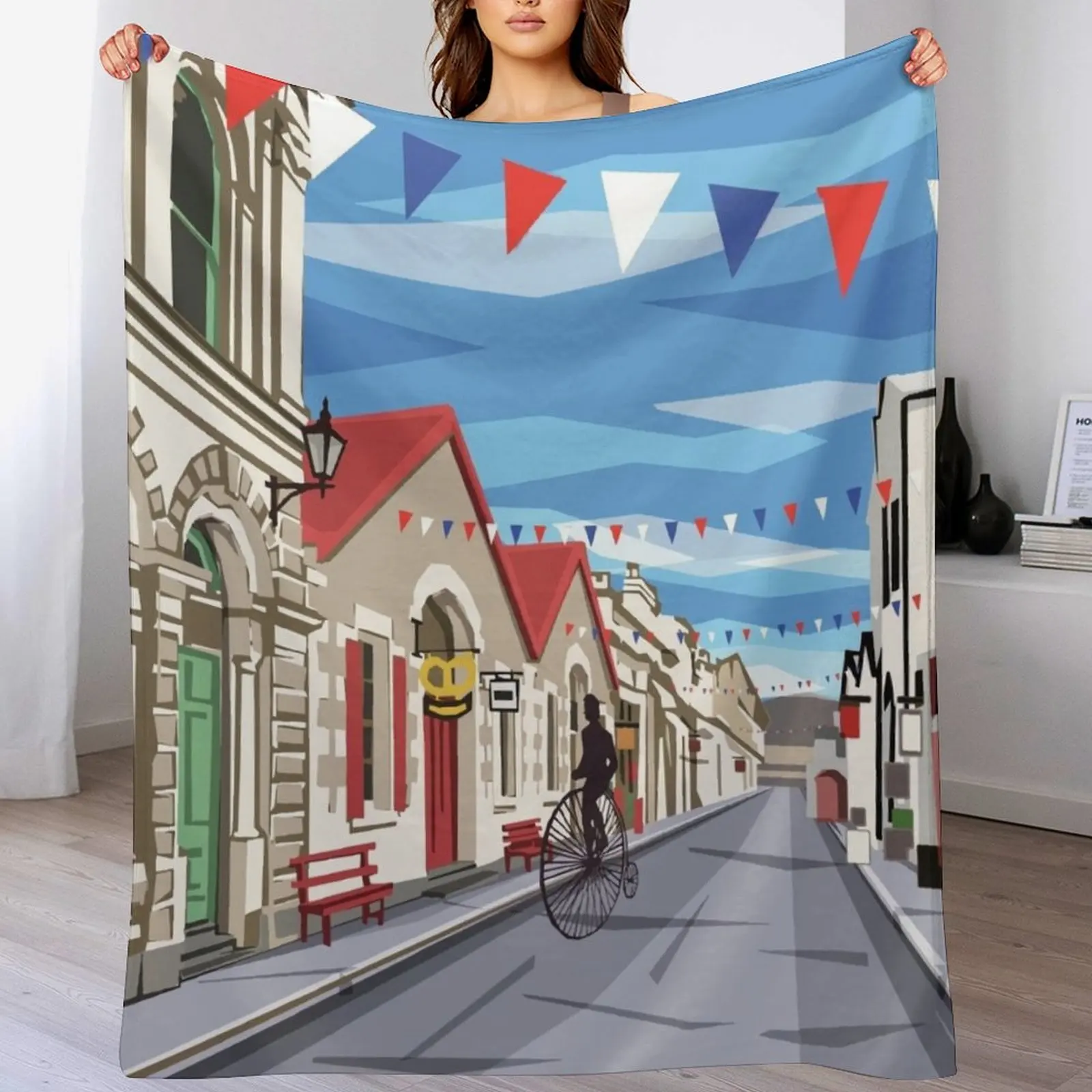 

Historic Oamaru Throw Blanket Men's Soft Warm Throw Blanket for Couch