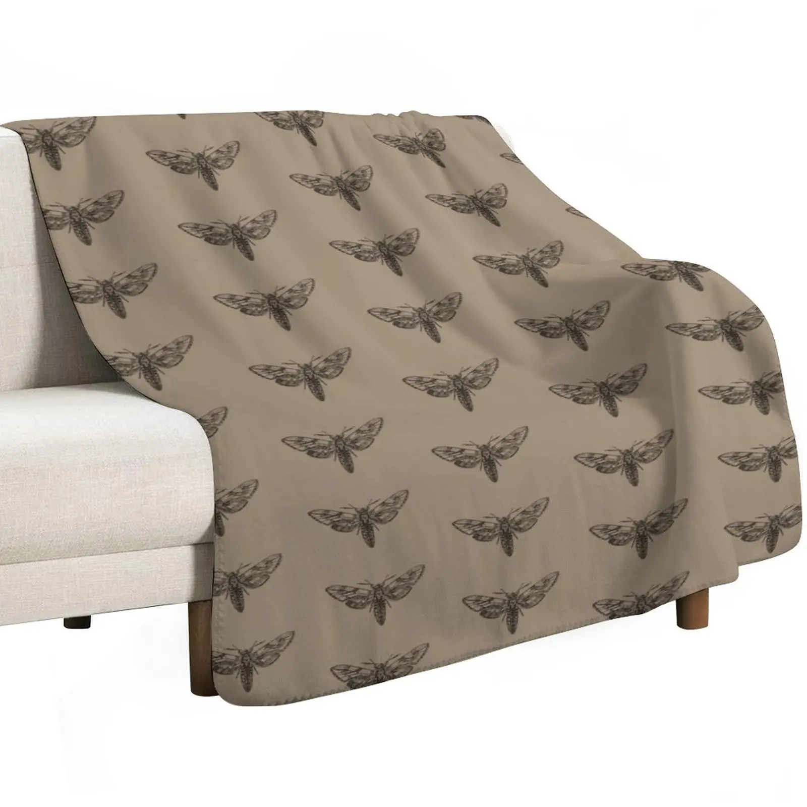 Silver Moth Throw Blanket Decorative Sofa Baby Bed Fashionable Stuffeds sofa bed Thins Blankets