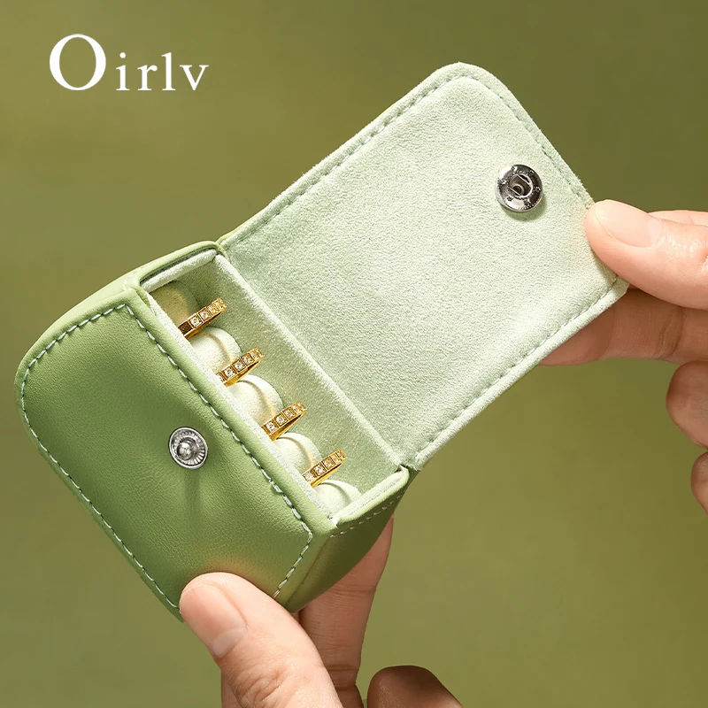 Oirlv Portable Ring Bag Mini Earnail Earring Storage Bag Compact Exquisite Jewelry Travel Jewelry Box Ring Organizer Packaging