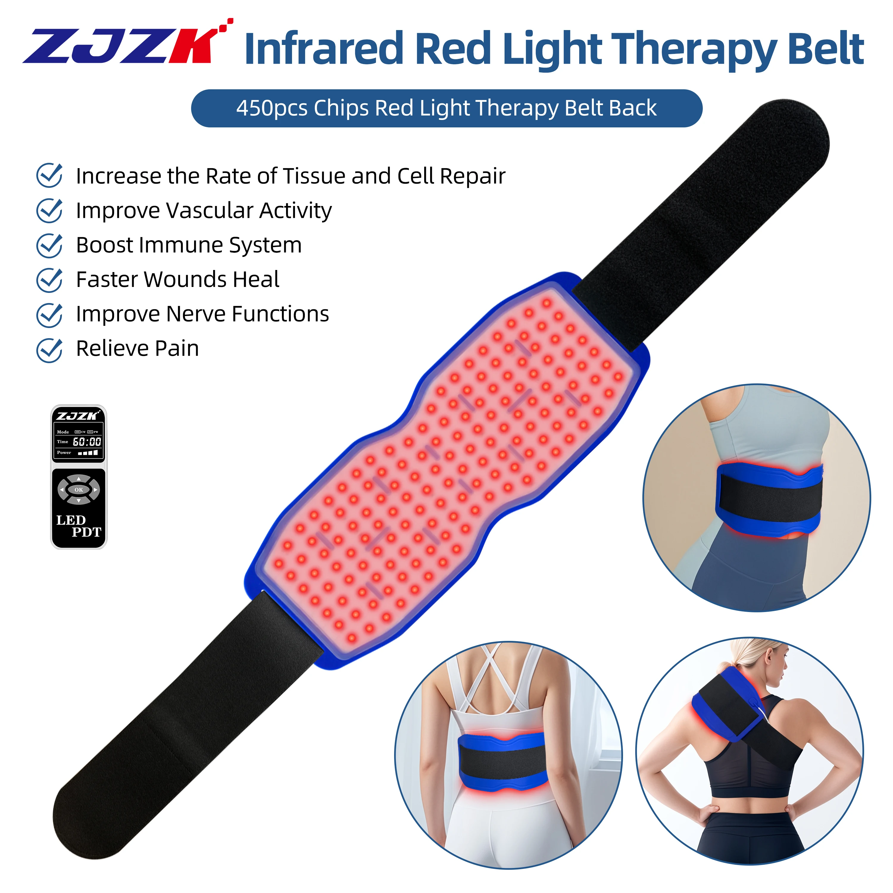 

ZJZK Cold Laser Tinnitus Therapy Machine High Power For Dog Cats And Horse 660nm 850nm 940nm Increase The Body'S Immune Function