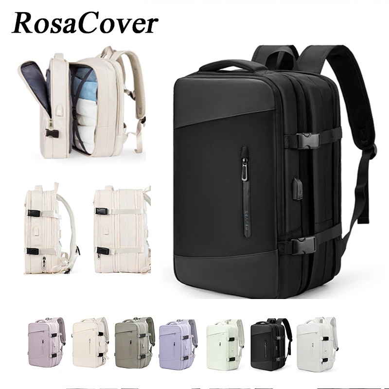 

Expandable Rucksacks Travel Backpack Unisex Laptop Bag Women Large Luggage Bags Men's Students Business Trip USB Charge Mochila