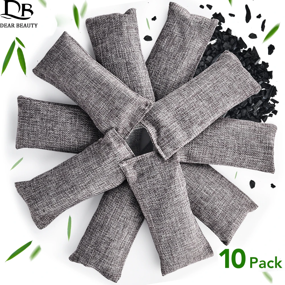 10pcs Natural Bamboo Charcoal Bags Air Purifier Odor Eliminator Activated Carbon Bag Air Dehumidifier Dryer Deodorizer For Home