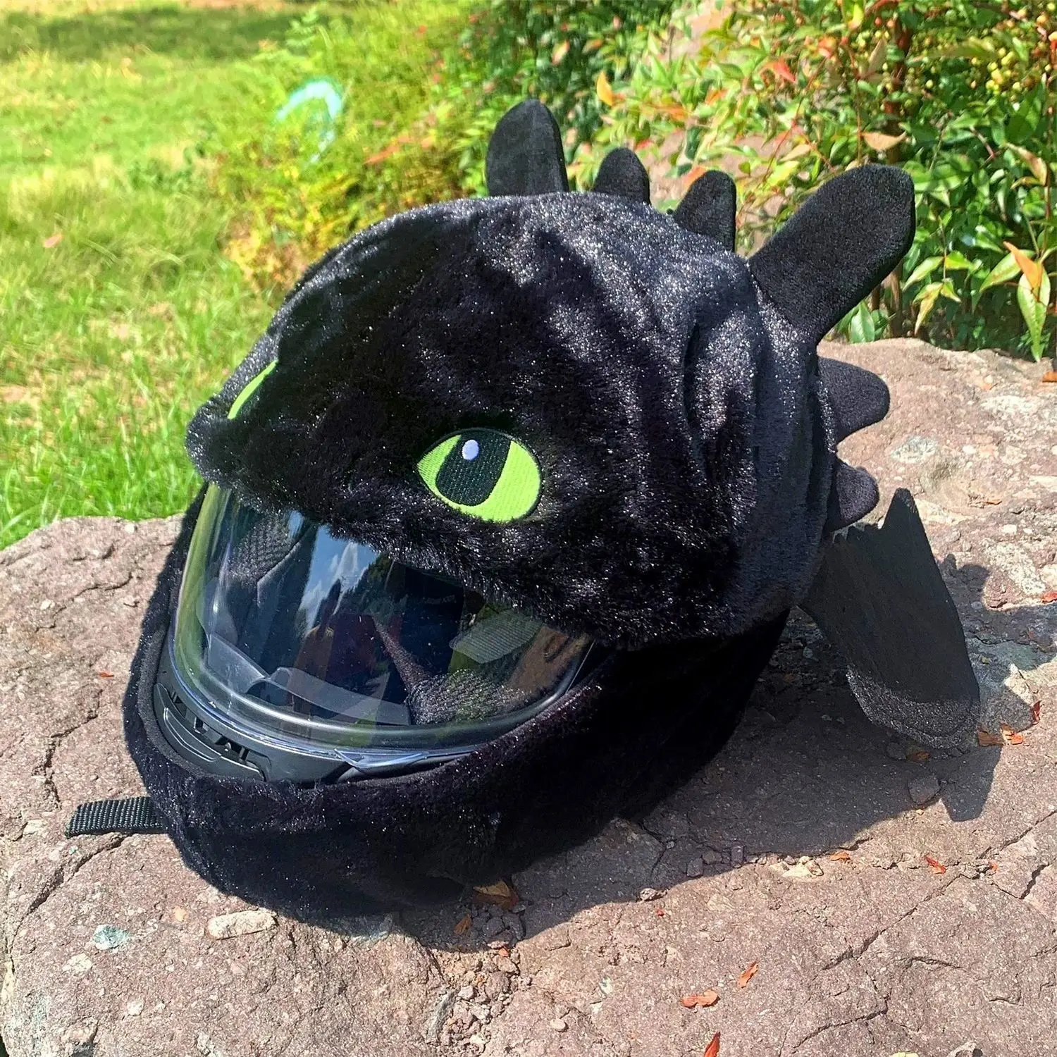 Dragon Taming Master Anime Winter Warm Windproof Cartoon Super Cute Plush Suitable for Motorcycle Helmet Cover Riding Headwear view 2