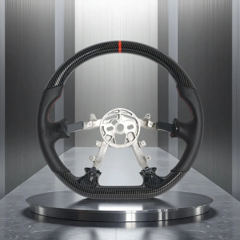 

В наличии: Умный спортивный руль из настоящего карбона и кожи с 3 спицами, 35 мм, для Camaro SS 2016-2024, Challenger, Supra