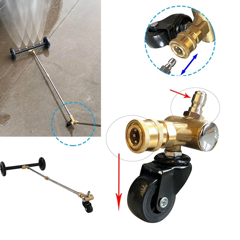 Accessoires Chassisreiniging Zwenkwiel voor hogedrukreiniger Zwenkwieladapter voor Karcher Sneeuwschuim Waterstraal Hoge druk