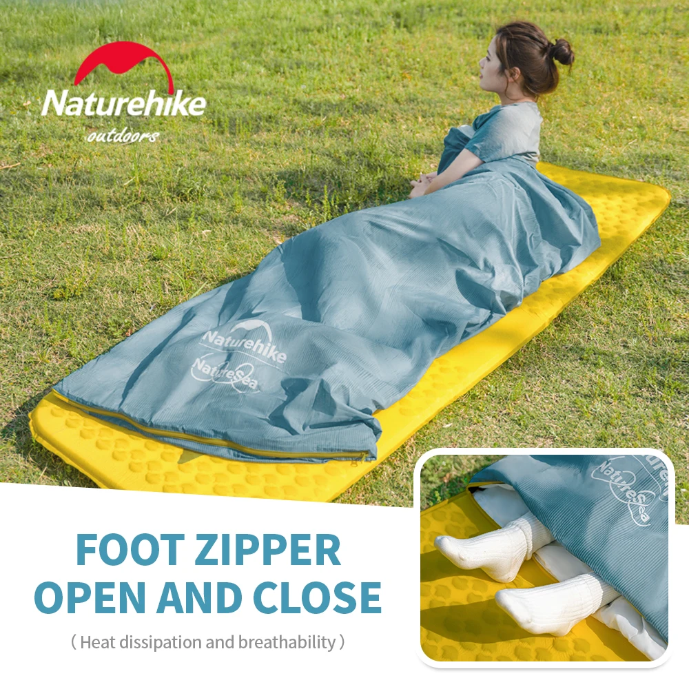 

Naturehike Eco-friendly Sleeping Bag Ultralight Portable Cotton Summer Sleeping Bag for Outdoor Camping Hiking Adventure