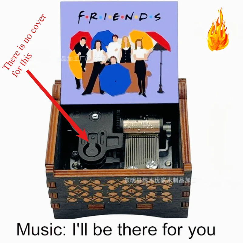 Amigos NWE, Caja de música con manivela, Composición musical, Caja de música clásica con manivela, Caja de música de madera retro, Regalo para un amigo.