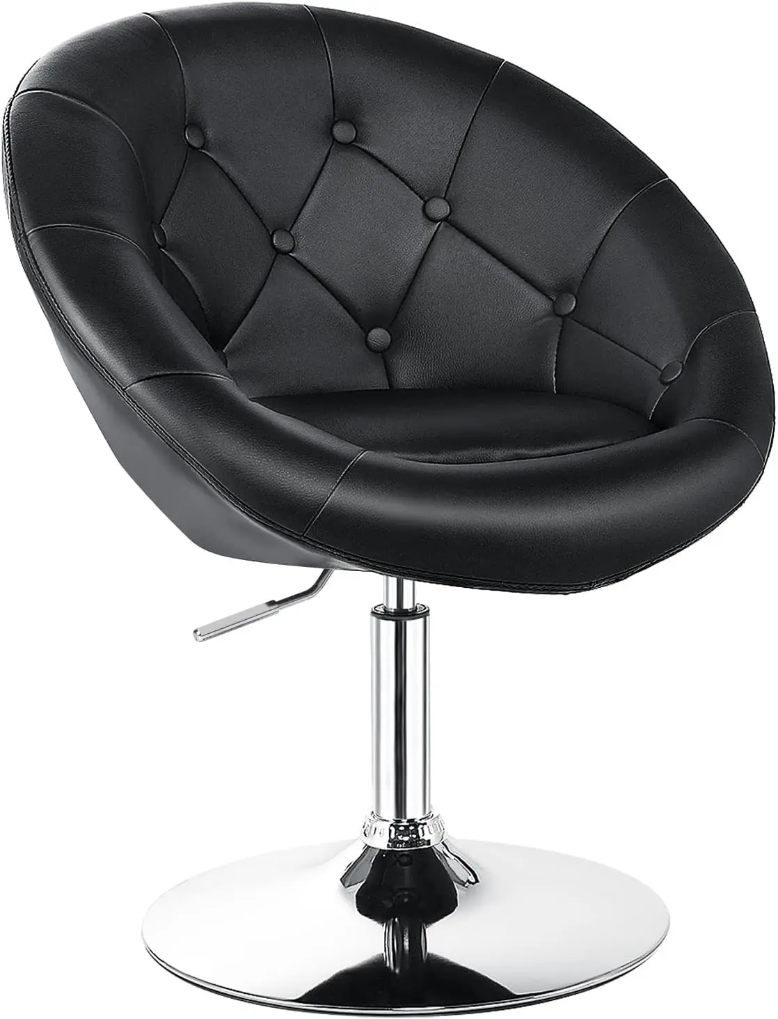 Giantex Swivel Round Vanity Chair, Height Adjustable Tilt Makeup Chair with Back, Beauty Chair for Makeup Room