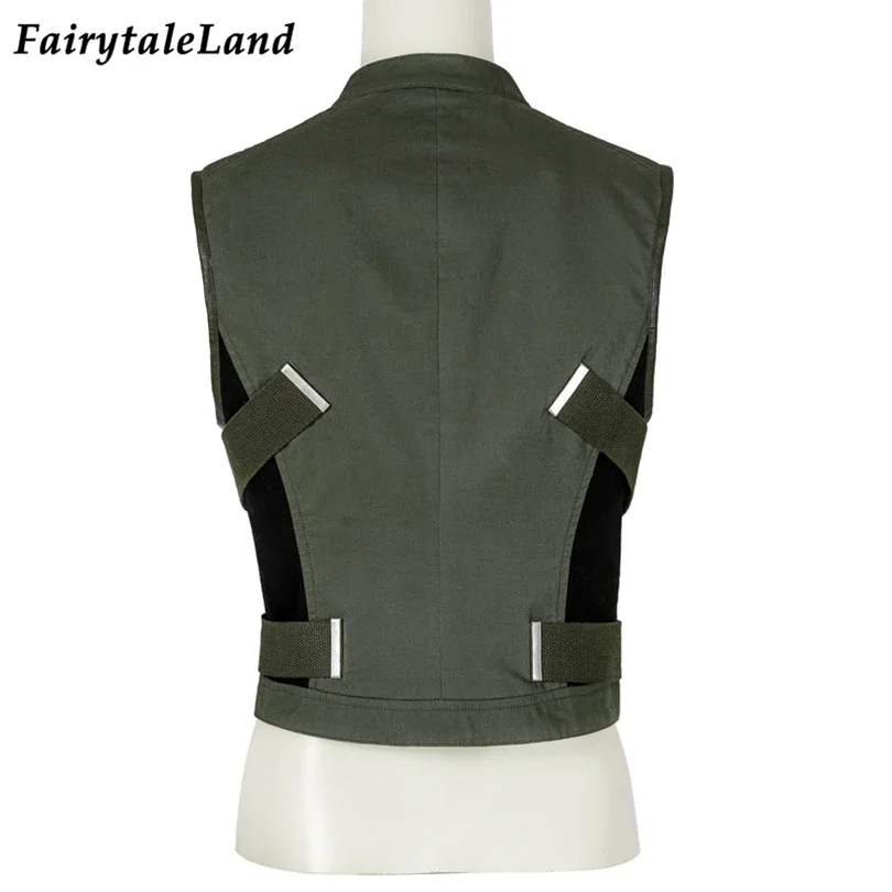 Halloween Natasha Yelena Cosplay Costume Green Vest Custom Made Carnival Hero Outer Wear