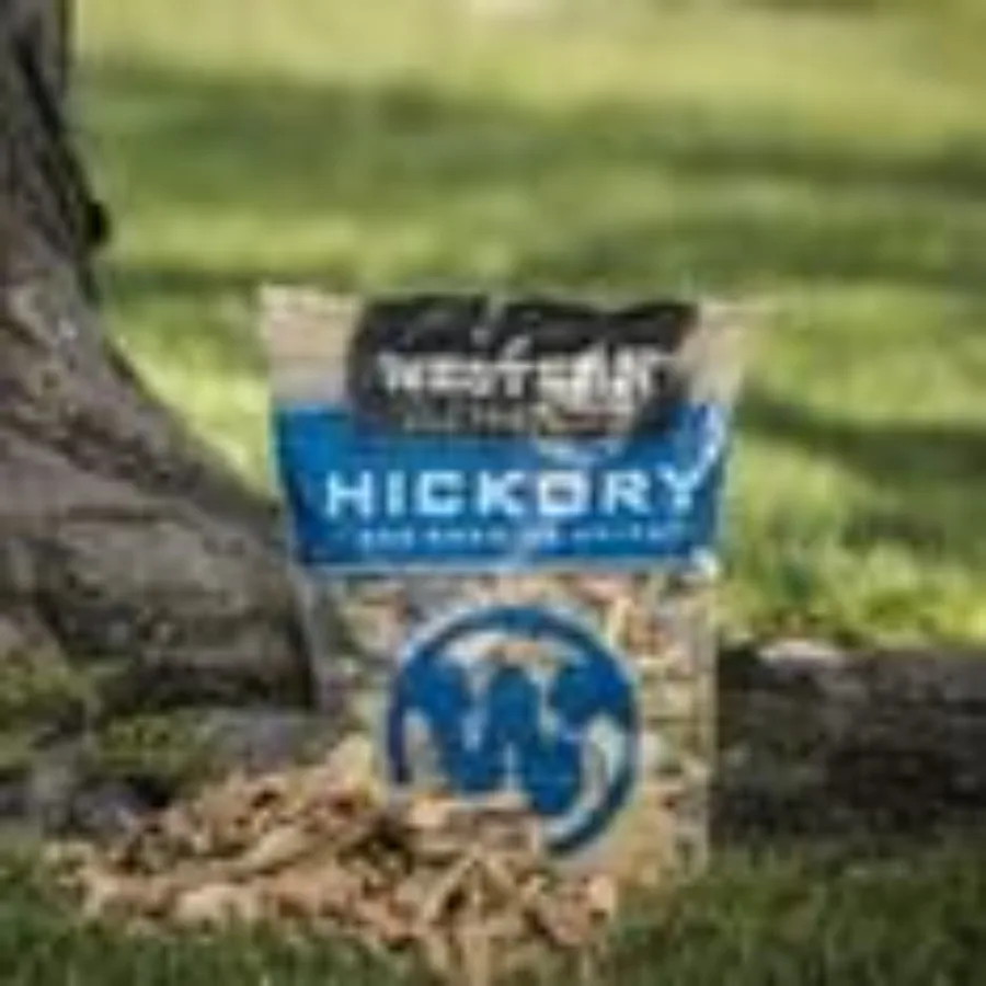 

Western Premium BBQ Products Hickory BBQ Smoking Chips 180 Cubic Inches Natural Hardwood For Flavorful Grilling