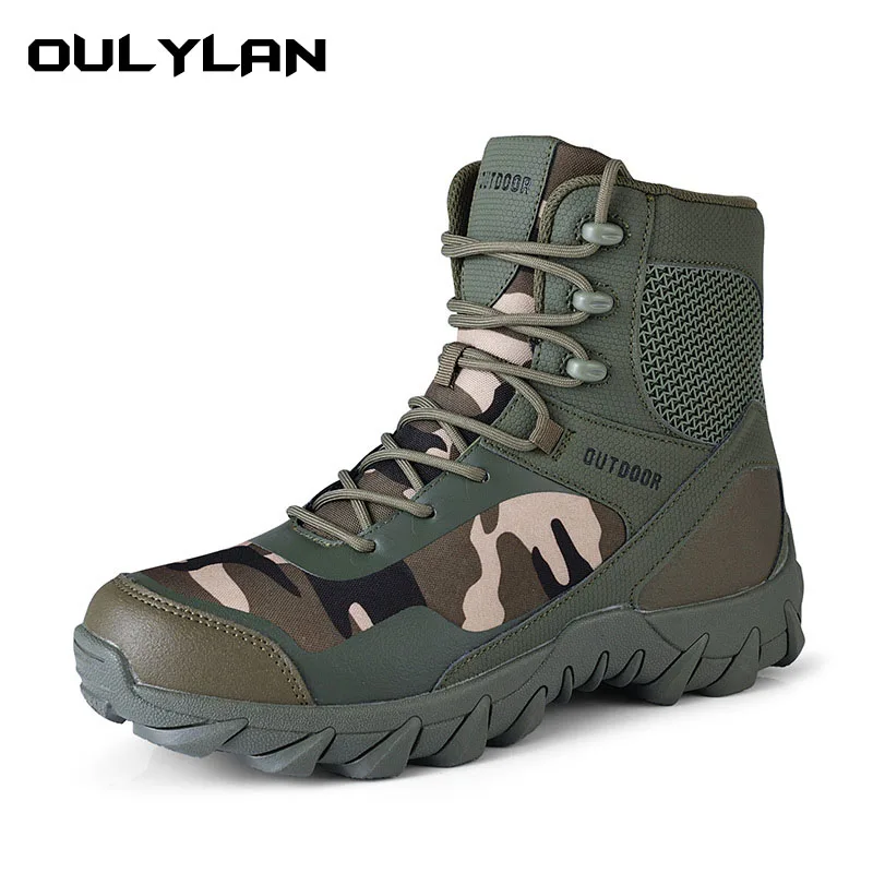 

Outdoor Military Climbing Hiking Shoes Tactical Boots Men's Leisure Field Training Tactics Camping Boots Men Large Size Shoes