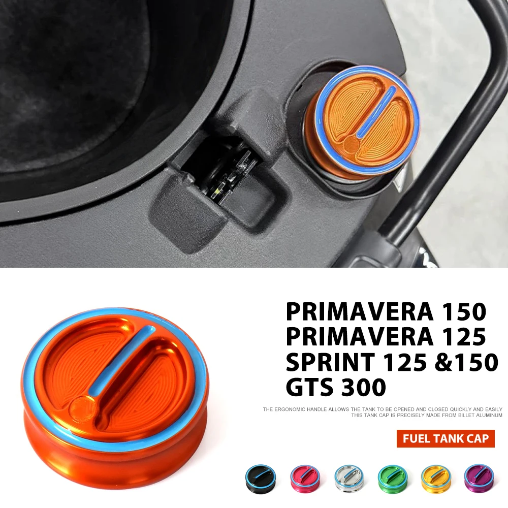 Motorcycle Fuel Tank Cover Right-hand Thread Oil Cap Gas For Vespa GTS 300 GTS300 Super HPE Primavera Sprint 150 Primavera 125