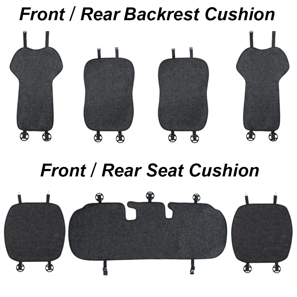 Coprisedile in lino per Tesla Model 3 Highland Model Y Cuscino dello schienale del sedile posteriore dei sedili anteriori per auto traspirante e