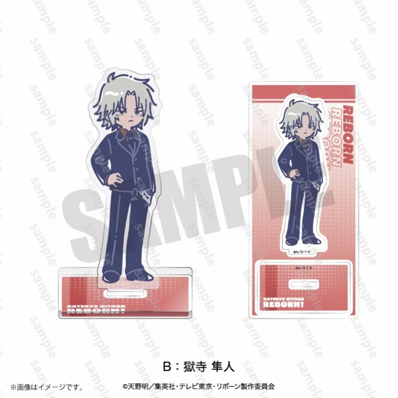 Hitman Reborn Q نسخة Beady Eyes حامل أكريليك ملحقات أنيمي عالية الجودة عرض سطح المكتب الحلي مروحة هدية لعبة فتاة صبي